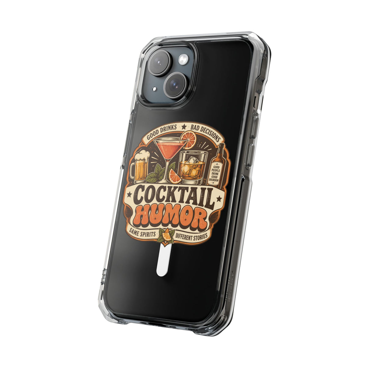 Cocktail Humor Magnetic Clear Impact Phone Case