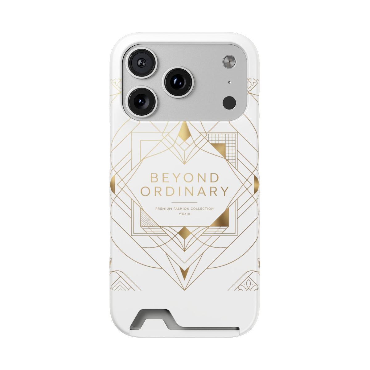 Gold Geometric Phone Case with Card Holder