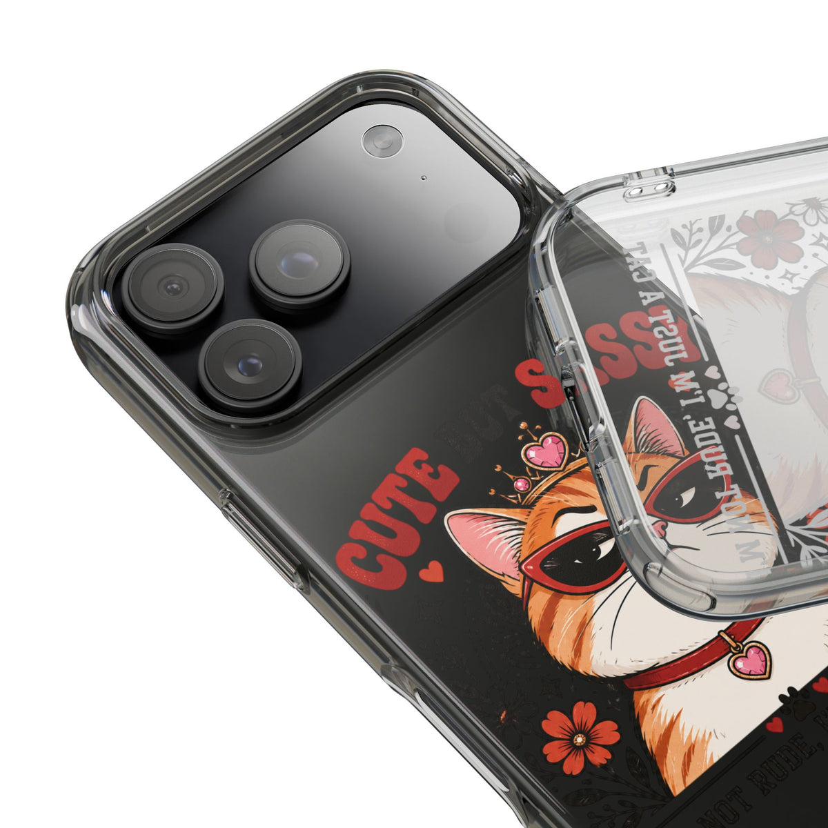 Sassy Cat Clear Phone Case