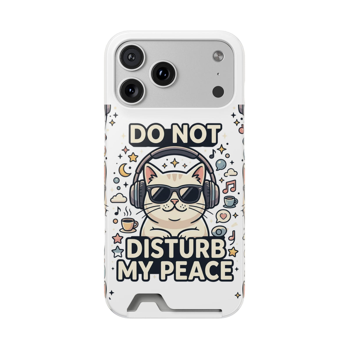 Cat with Headphones Phone Case