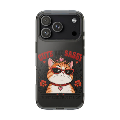 Sassy Cat Clear Phone Case
