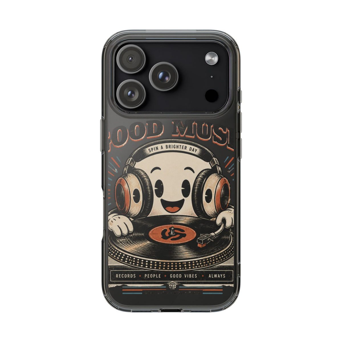 Impact-Resistant Phone Case – Retro DJ Music Lover Design