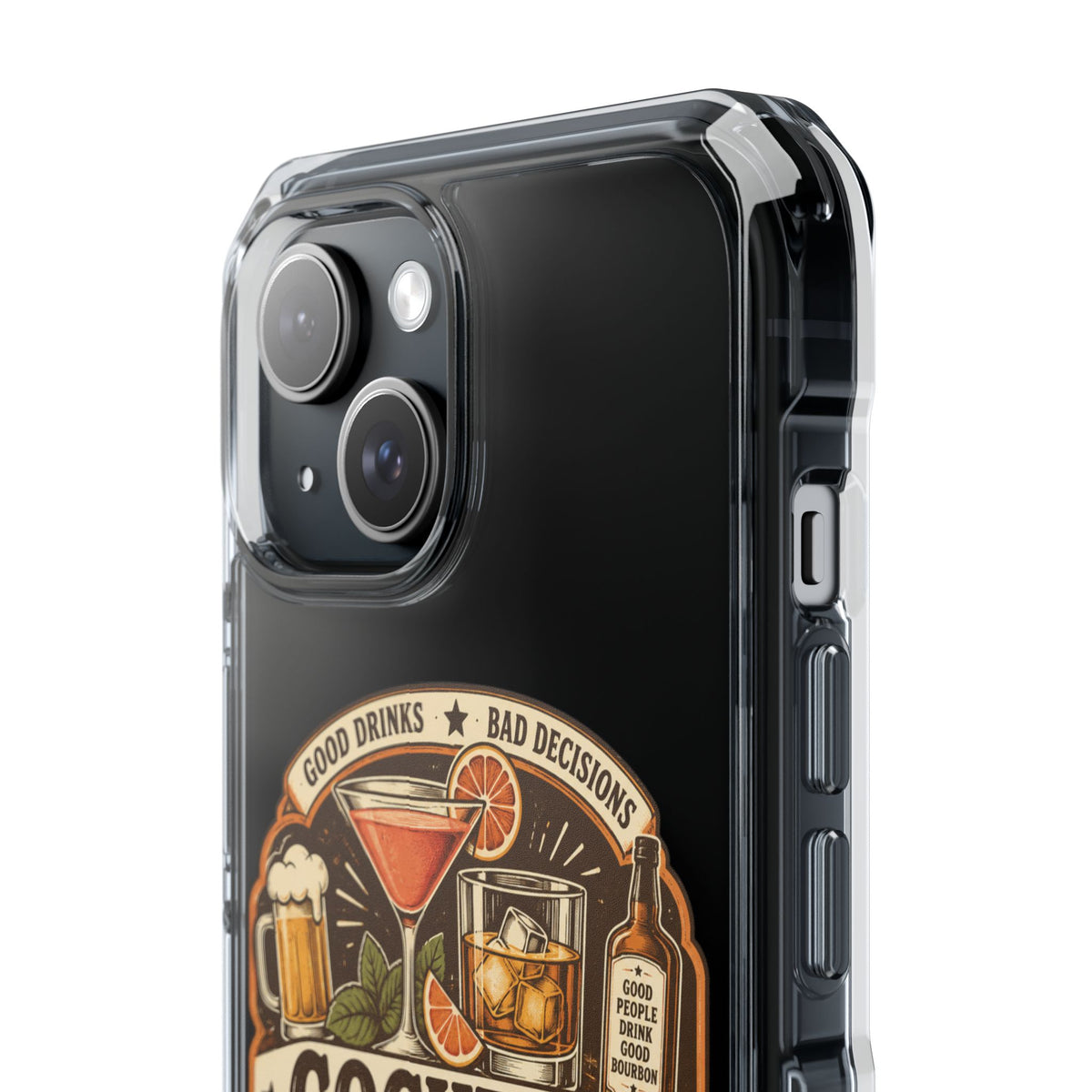 Cocktail Humor Magnetic Clear Impact Phone Case