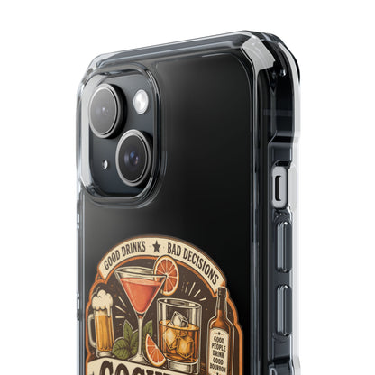 Cocktail Humor Magnetic Clear Impact Phone Case