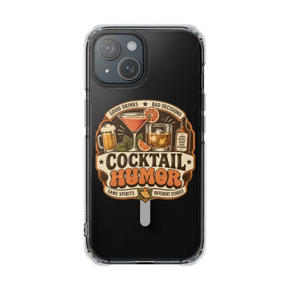 Cocktail Humor Magnetic Clear Impact Phone Case