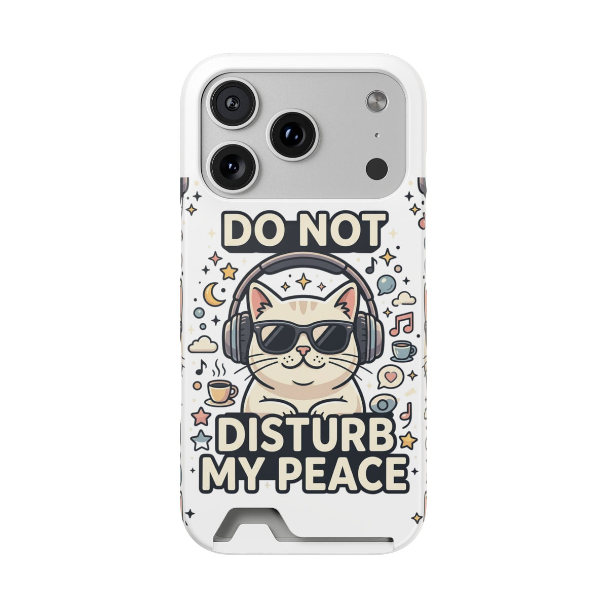 Cat with Headphones Phone Case