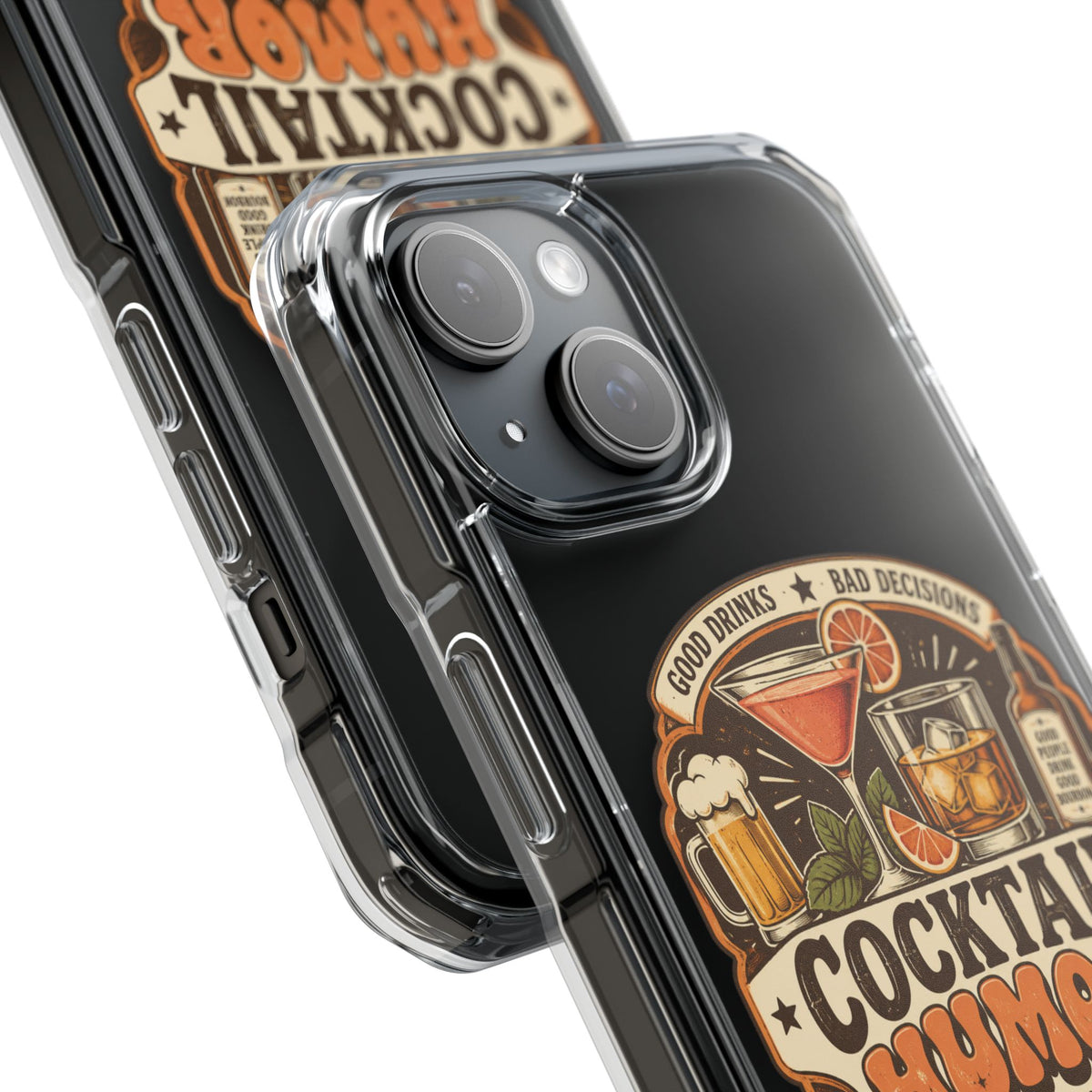 Cocktail Humor Magnetic Clear Impact Phone Case